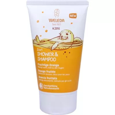 WELEDA Kids 2in1 -suihku &amp; Shampoo Fruity Orange, 150 ml