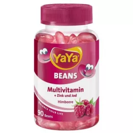 YAYA BEANS Vadelma sinkki- ja jodipurutabletit, 90 kpl