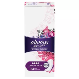 ALWAYS huomaamaton inkontinenssivuori plus pikkuhousunsuoja, 24 kpl