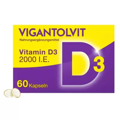 VIGANTOLVIT 2000 I.E. Vitamin D3 pehmeät kapselit, 60 kpl VIGANTOLVIT 2000 I.E. Vitamin D3 pehmeät kapselit, 60 kpl