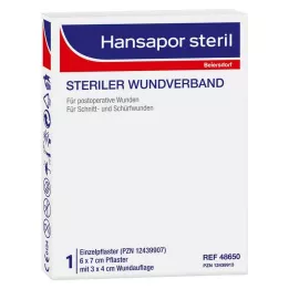 HANSAPOR Steril -haavan assosiaatio 6x7 cm, 1 kpl