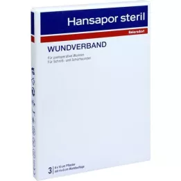 HANSAPOR Steril -haavan assosiaatio 8x10 cm, 3 kpl