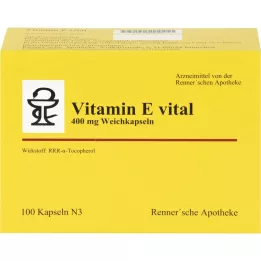 VITAMIN E VITAL 400 mg Rennersche Apotheke pehmeät kapselit, 100 kpl