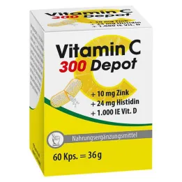 C-vitamiini 300 depot + sinkki + histidiini + D kapselit, 60 kpl