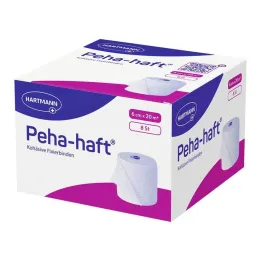Peha-Haft kiinnitysside lateksiton 6 cmx20 m, 8 kpl