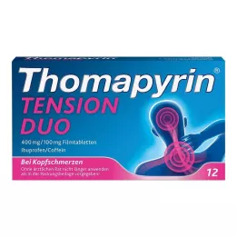 THOMAPYRIN TENSION DUO 400 mg/100 mg kalvopäällysteiset tabletit, 12 kpl