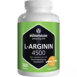 L-ARGININ HOCHDOSIERT 4500 mg kapselit, 360 kpl