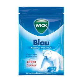 WICK BLAU Menthol Bonbons ilman sokeripussia, 72 g