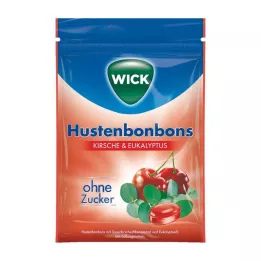 Wick Wild Cherry ja Eukalyptusbonbons ilman sokeria, 72 g