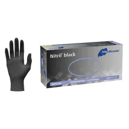 Nitriilin musta Unt.Glove ei-steriili puuteriton koko XL, 100 kpl