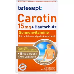 Tetesept Karoteeni 15 mg + ihonsuojaus kalvopäällysteiset tabletit, 30 kpl