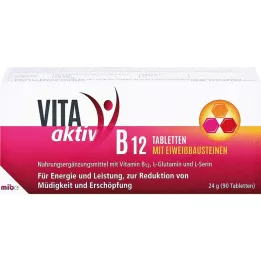 Vita Active B12 -tabletteja, joissa on proteiinilohkoja, 90 kpl