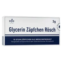 Glyseriiniperäiset peräpuikot Rösch 3 g ummetusta vastaan, 10 kpl