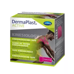 DERMAPLAST Active Kinesiology Tape 5 cmx5 m pinkki, 1 kpl