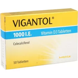 VIGANTOL 1000, ts. D3 -vitamiinitabletit, 50 kpl