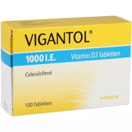 VIGANTOL 1000, ts. D3 -vitamiinitabletit, 100 kpl
