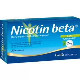 NICOTIN beeta minttu 2 mg aktiivinen aineosa. Kaugummi, 30 kpl