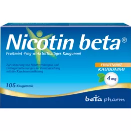 NICOTIN beta Fruitmint 4 mg vaikuttavaa ainetta purukumi, 105 kpl