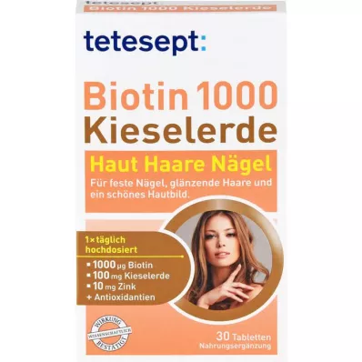 TETESEPT Biotin 1000 Silica kalvopäällysteiset tabletit, 30 kpl