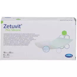 ZETUVIT Plus silikoni steriili 10x20 cm, 10 kpl
