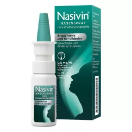 NASIVIN Nenäsumute ilman kulutusosia aikuisille ja koululaisille, 10 ml