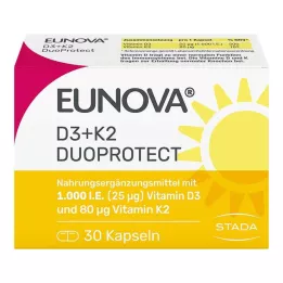EUNOVA DuoProtect D3+K2 1000 IU/80 μg kapselit, 30 kpl