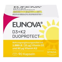 EUNOVA DuoProtect D3+K2 1000 IU/80 μg kapselit, 90 kpl