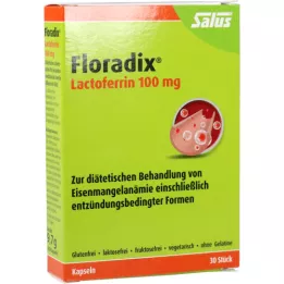 FLORADIX laktoferriini 100 mg kapselit, 30 kpl