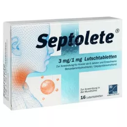 SEPTOLETE 3 mg/1 mg silmukkatabletteja, 16 kpl