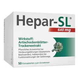 HEPAR-SL 640 mg kalvopäällysteiset tabletit, 50 kpl