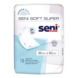 SENI Pehmeä Super Bed Protector 90x60 cm, 5 kpl