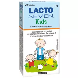 LACTO SEVEN Lasten mansikka-vadelma-makutabletit, 20 kpl