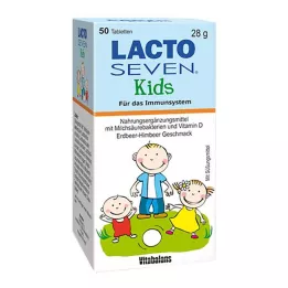 LACTO SEVEN Lasten mansikka-vadelma-makutabletit, 50 kpl