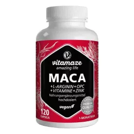 Vitamaze Maca 5000 mg + L-arginiini + OPC + vitamiinit + sinkki, 120 kpl