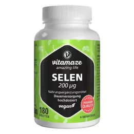 Vitamaze Selenium 200 μg korkea-annos, 180 kpl