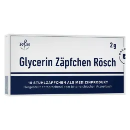 Glyseriiniperäiset peräpuikot Rösch 2 g ummetusta vastaan, 10 kpl