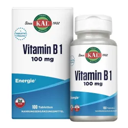 B1-vitamiini Tiamiini 100 mg Tabletit, 100 tablettia