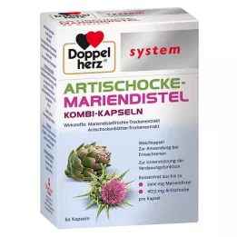 DOPPELHERZ Artichoke-Milk Thistle -järjestelmän pehmeät kapselit, 60 kpl
