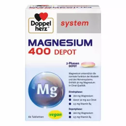 DOPPELHERZ Magnesium 400 Depot -järjestelmän tabletit, 60 kpl