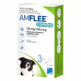 AMFLEE COMBO 134 / 120,6 mg LSG.Z.AUTR. Koirille 10-20 kg, 3 kpl