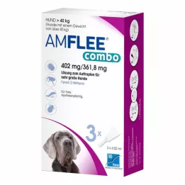 Amflee Combo 402 / 361,8 mg lsg.z.afl. Koirat yli 40 kg, 3 kpl