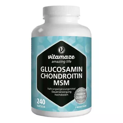 GLUCOSAMIN CHONDROITIN MSM C-vitamiinikapselit, 240 kpl