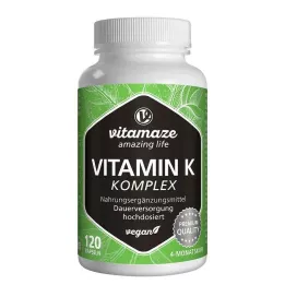VITAMIN K1+K2 kompleksi suuren annoksen vegaanikapselit, 120 kpl