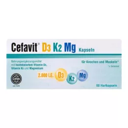 CEFAVIT D3 K2 Mg 2 000 IU kovat kapselit, 60 kpl