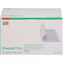 VLIWAZELL Pro superabsorbenttipakkaus steriili 15x20 cm, 10 kpl