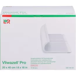 VLIWAZELL Pro superabsorbenttipakkaus steriili 20x40 cm, 10 kpl