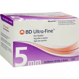 BD ULTRA-FINE kynäneulat 5 mm 31 g 0,25 mm, 105 kpl