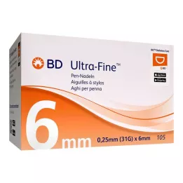 BD ULTRA-FINE Kynäneulat 6 mm 31 G 0,25 mm, 105 kpl