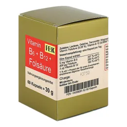 B6 + B12 + foolihappokapselit, 60 kpl