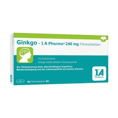 Ginkgo – 1 A Pharma® 240 mg kalvopäällysteinen tabletti, 60 kpl